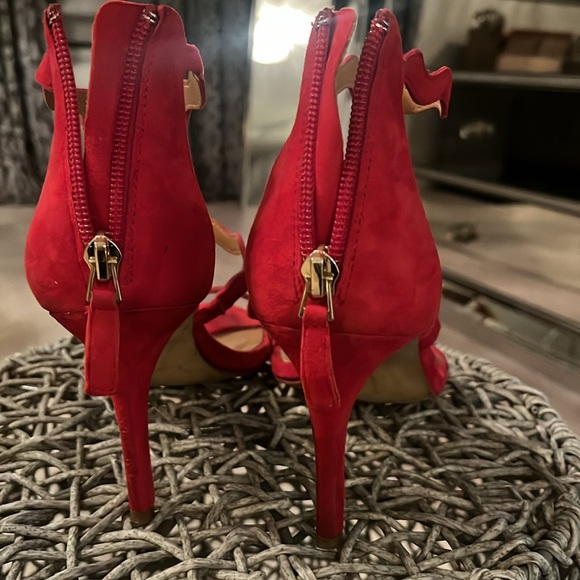 JCrew - Red Strappy Heels - size 7 - Picture 2 of 4